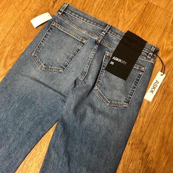 ASKK NY Cool Cat Jean in Flashback Medium Wash Denim Size 28 - Picture 8 of 12